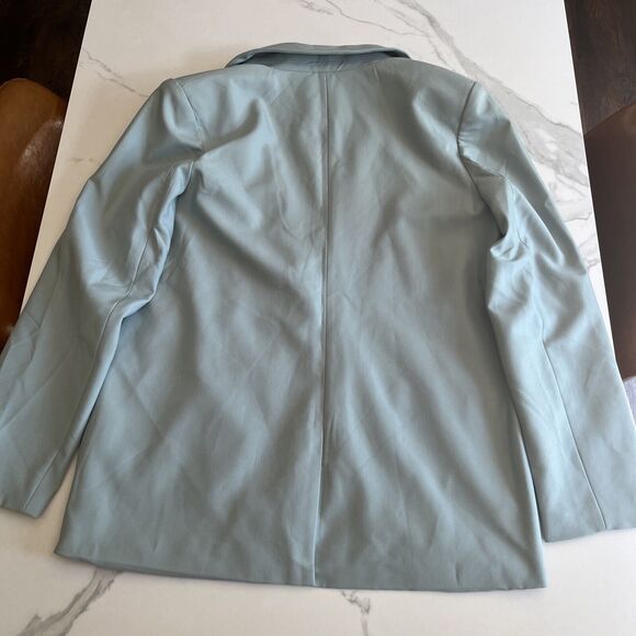 Endless Rose Single Breasted Blazer Womens Pistachio Green 1 Button Jacket Sz Lg - Picture 16 of 16